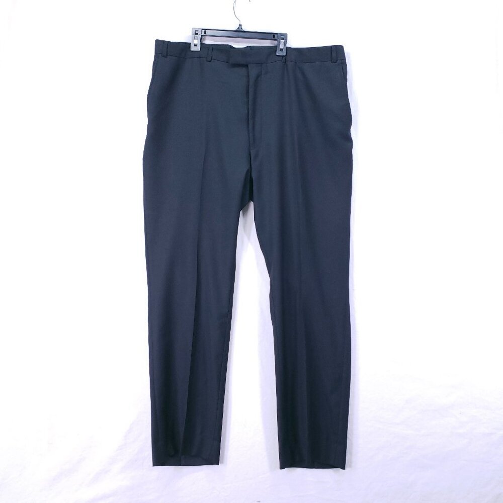 Kenneth Cole New York Black Wool Cashmere Suit Dress Pants Trousers Size 50L W44